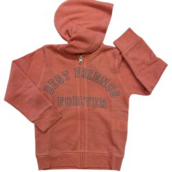 Felpa Cappuccio Zip Best Friends Rosso