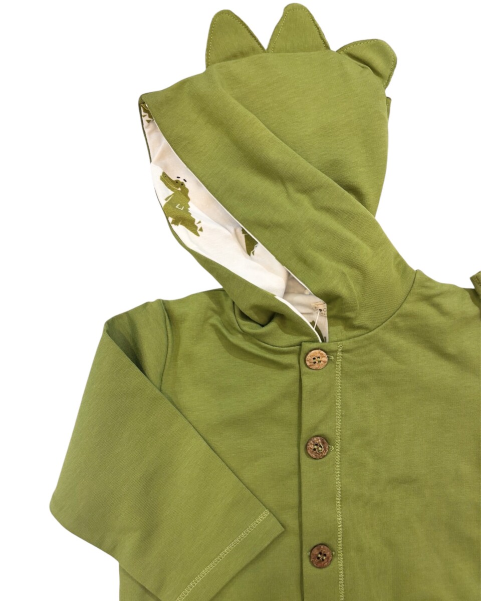 Hoodie in felpa verde oliva 2 coccodè
