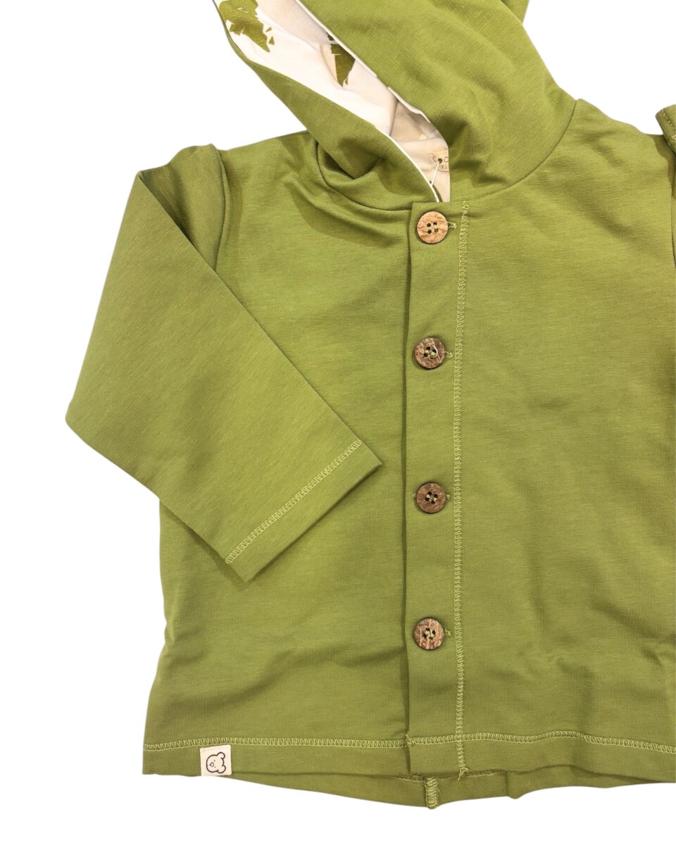 Hoodie in felpa verde oliva 3 coccodè
