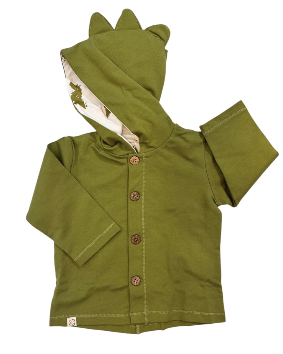 Hoodie in felpa verde oliva coccodè