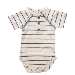 Body Rigato Panna E Avio