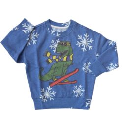 Felpa Girocollo T-Rex Azzurro