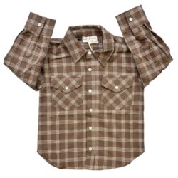 Leo Chemise Nocciola Check