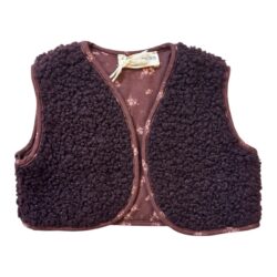 Nomad Gilet Flowers & Teddy Melanzana