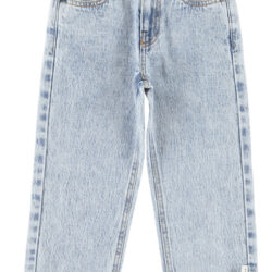 Unisex Trousers Fadded Light Blue Denim